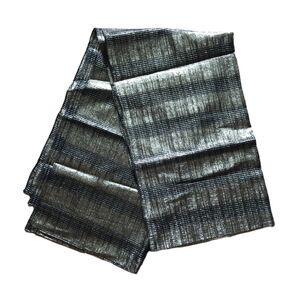 Vintage Shawl Wrap Metallic Gold Black Rectangular Scarf